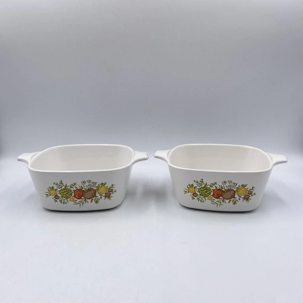 Vintage Corning‎ Ware Spice Of Life P-43-B Petite Pan 2 3/4 Cup Set Of 2 no lids